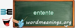 WordMeaning blackboard for entente